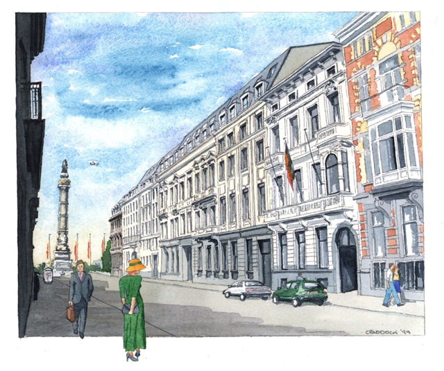 Office skyscraper building complex